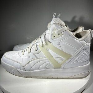 Puma Backcourt Basketball Shoes Mens Size 12 High Top White Leather Sneakers Gym